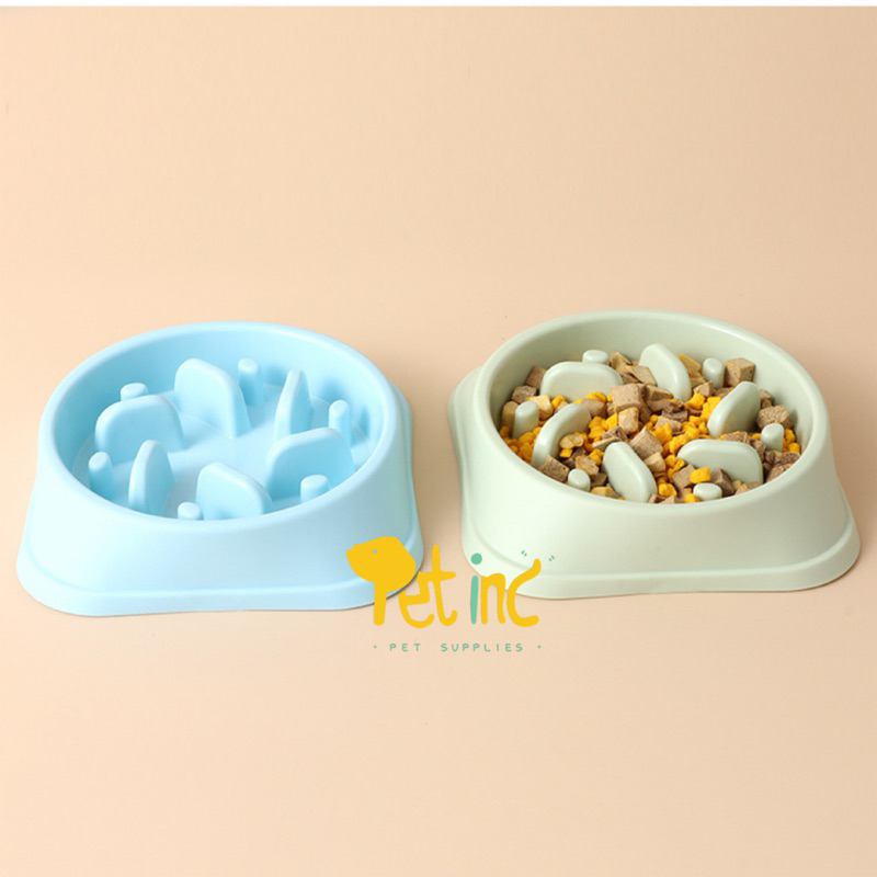 Pastel color slow diet bowl anti chocking for pet