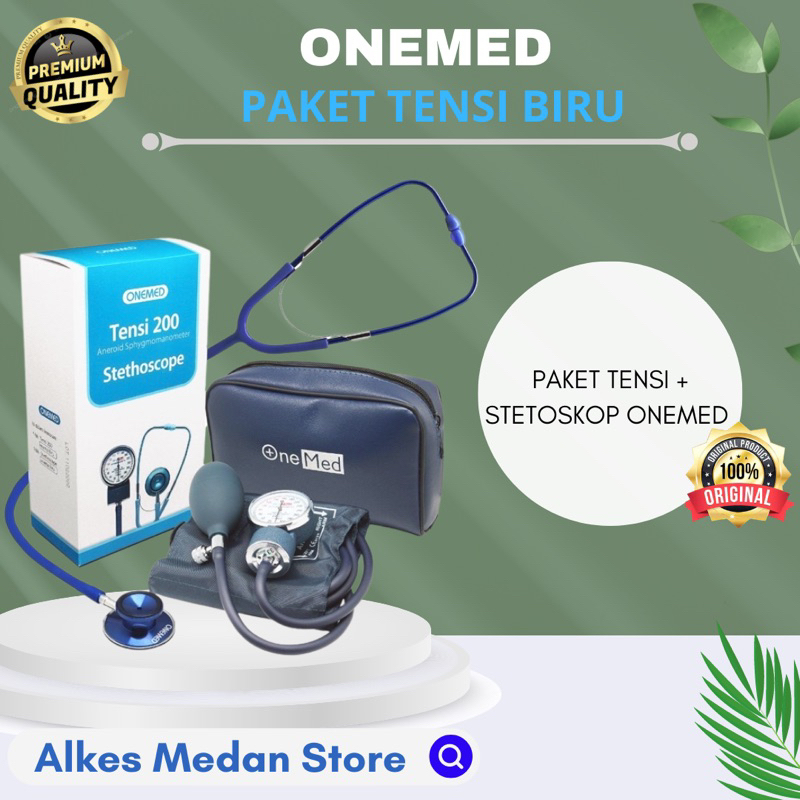 PAKET TENSIMETER STETOSKOP ONEMED / TENSIMETER ANEROID 200 ALKES MEDAN ALAT KESEHATAN  MEDAN