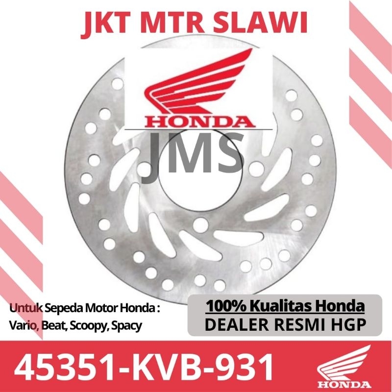 45351-KVB-931 piringan cakram depan vario, beat, scoopy, spacy karbu &amp; f1 esp asli honda ahm