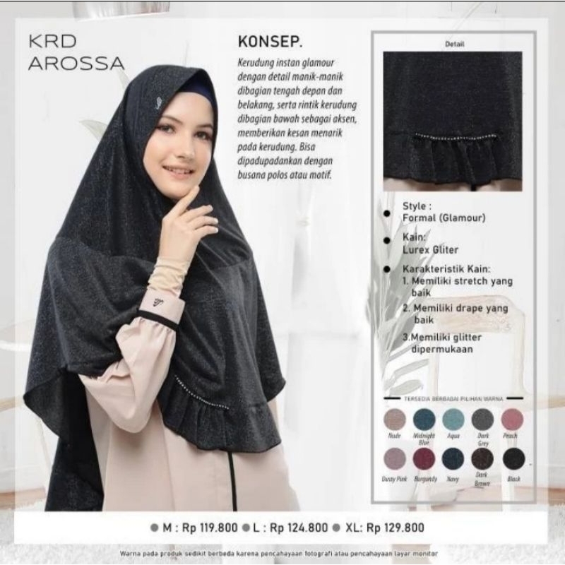 Rabbani Arossa Hijab Jilbab Kerudung Instan Glitter