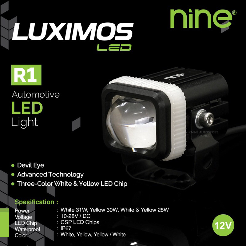 LAMPU TEMBAK LASER NINE LUXIMOS R1 DEMON ORIGINAL 31+30watt