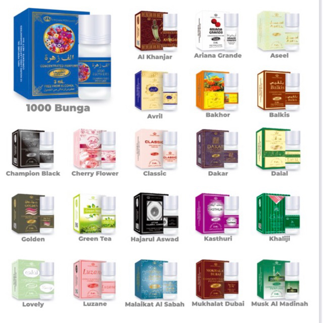 GROSIR parfum DOBHA 3ml 2 lusin ( 2 box )