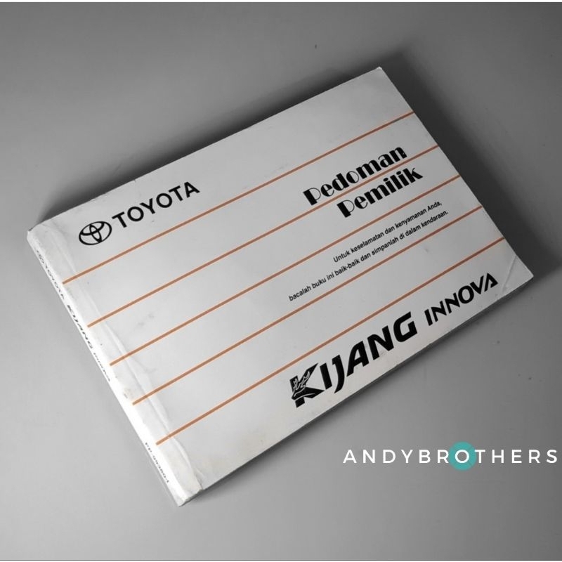 Buku Manual Book mobil Toyota Kijang Innova inova AN40 2004-2011 ORIGINAL
