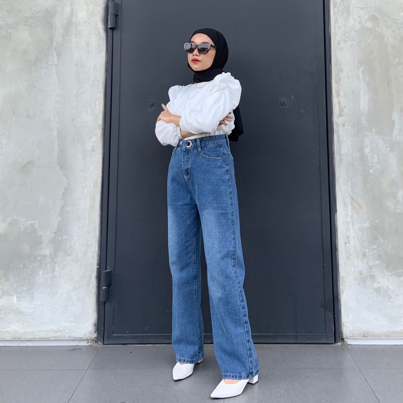 [LUXE.DLABEL] - Jeans 116 | Celana panjang Highwaist wanita Jeans import premium Jeans wanita polos ripped jeans High waist jeans wanita bkk Skinny Jeans High waist Baggy jeans Wideleg Jeans Kulot jeans Boyfriend jeans Wanita Kargo Jeans bangkok