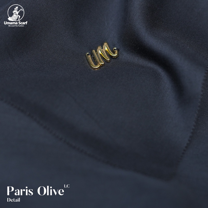 HIJAB SEGIEMPAT PARIS OLIVE LC UMAMA SCARF METAL LOGO