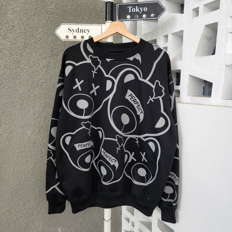 Sweater wanita pria PANDA FULL PRINT XXL