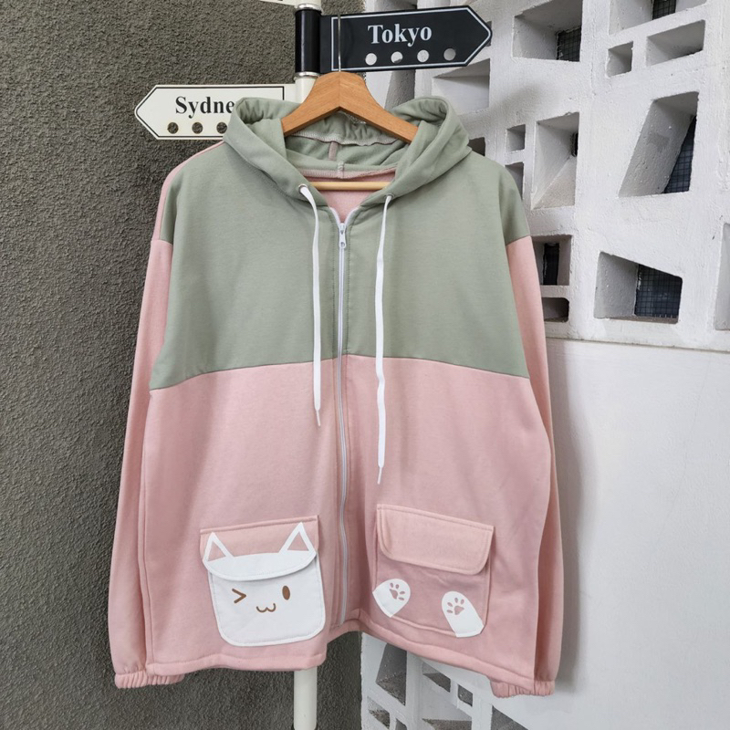 Sweater wanita CATTIE POCKIE ZIPPER