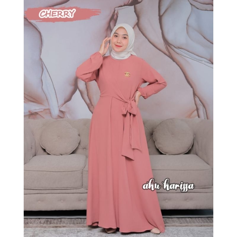 Gamis CIARA ANGGIA ALFIZA Aku Karissa Original Dress wanita ootd New Model rempel layer Depan rompi tali