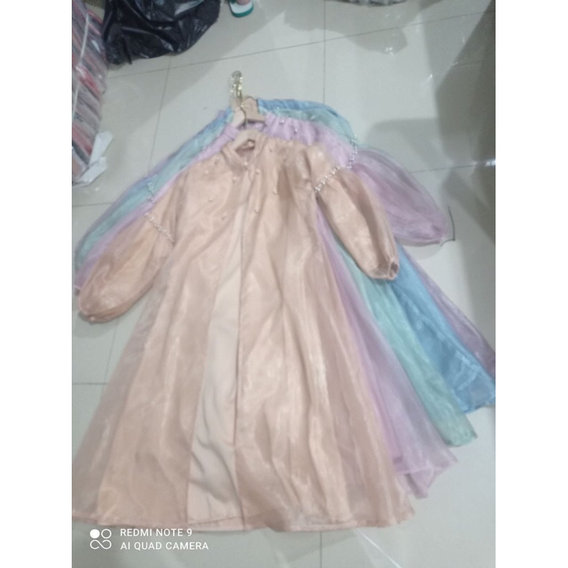 Khava Organza Outer Tunik Ld 106/Tunik Organza Kondangan/Tunik Set Outer Organza/Outer Kondangan Sage