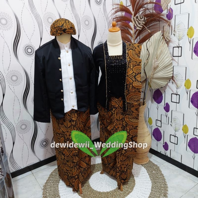 [1set] Sepasang Baju Adat / Baju Prewed || Hewes - Domas Payet / Selendang Motif
