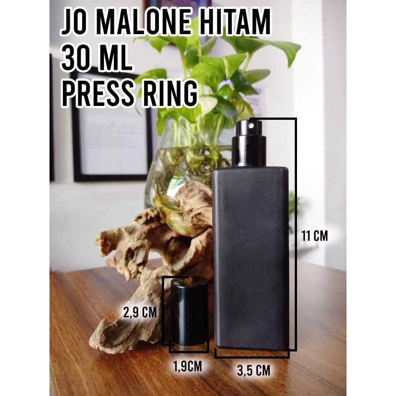 Botol Parfum Press + Ring 30ml Hitam doft / botol jomalon Botol parfum Viral