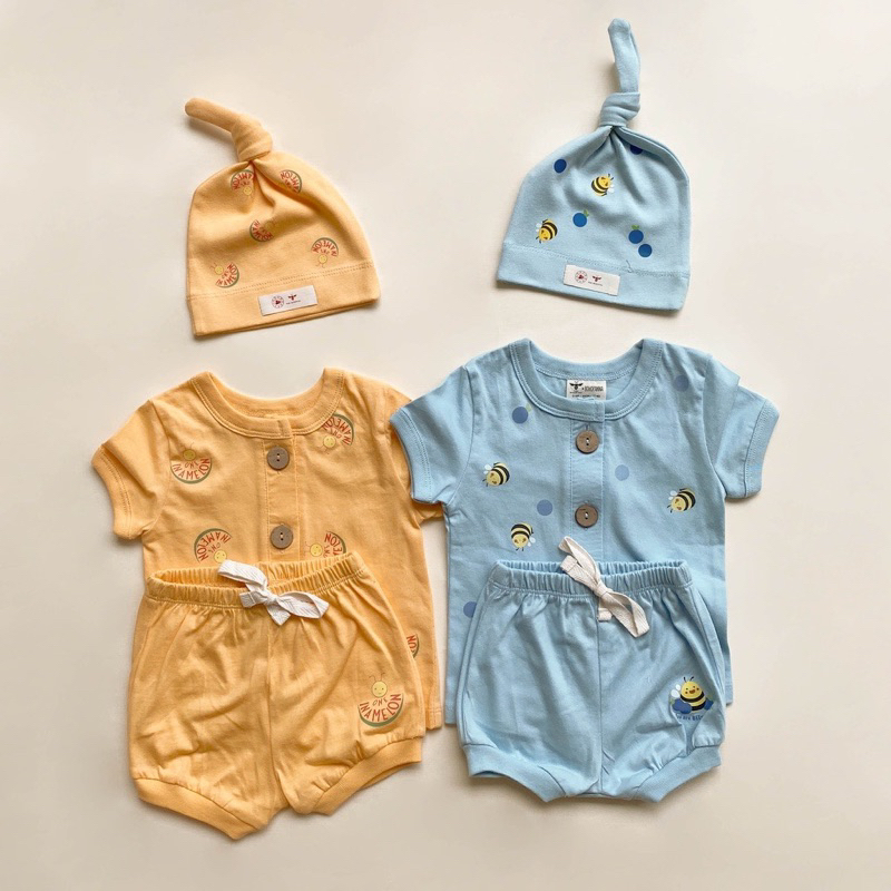 Bohopanna Bohobaby Bae Set Bae Girl The Overtee 0-2Y Baju Bayi Baju Tidur Bayi Piyama Bayi Setelan Bayi