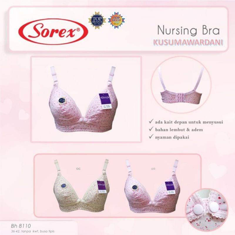 BH Ibu Menyusui Bayi Nursing Bra Tanpa Kawat SOREX 8110