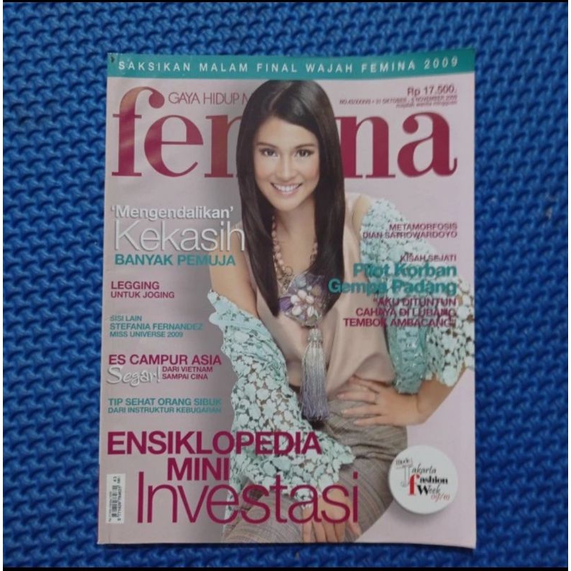 MAJALAH FEMINA EDISI NO. 43/XXXVII 2009 - COVER DIAN SASTROWARDOYO