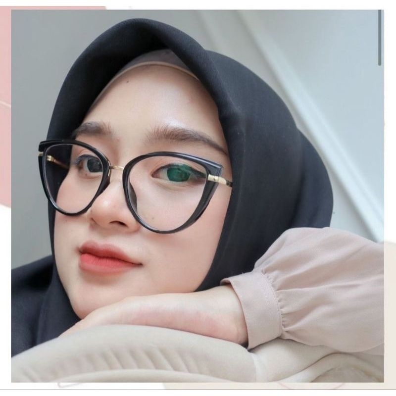 Frame kacamata fashion CAT EYE | GRATIS LENSA MINUS PHOTOCROMIC | Anti radiasi | kacamata wanita | k