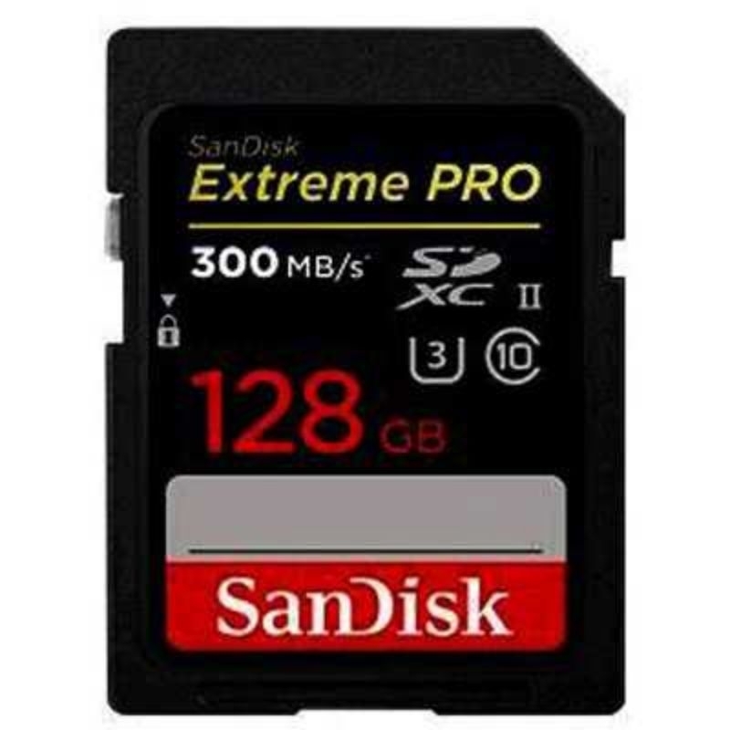 SanDisk Extreme Pro 128GB SDHC/XC UHS-II U3 Class 10 300MB/s - SDSDXDK