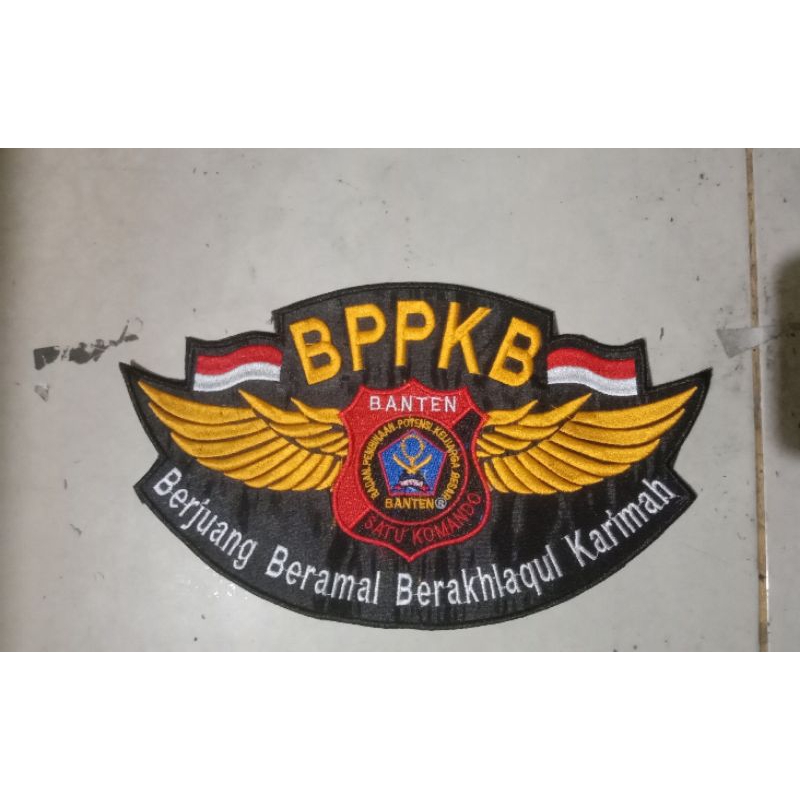 logo bordir BPPKB Banten buat di belakang