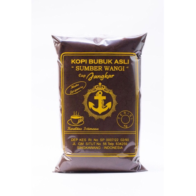 

Kopi Bubuk Sumber Wangi / Sumber Cahaya (Singkawang Kalimantan Barat) “Cap Jangkar” 500gr