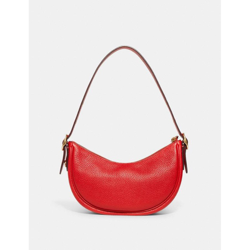 Coach Luna Shoulder Bag In Leather Red (CC439)