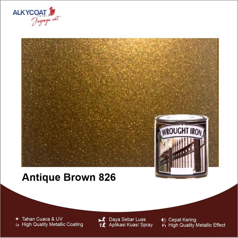 Cat Besi Tempa Wrought Iron / Cat Besi / Cat Pagar Besi Metallic Wrought Iron 0.9 Liter - (Antique