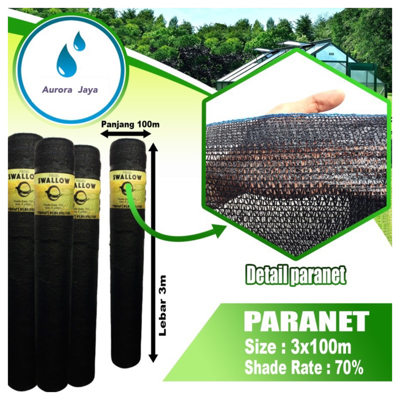 PARANET 80% Lebar 3 meter / Harga tersebut untuk per 1 meter / waring lebar 3m