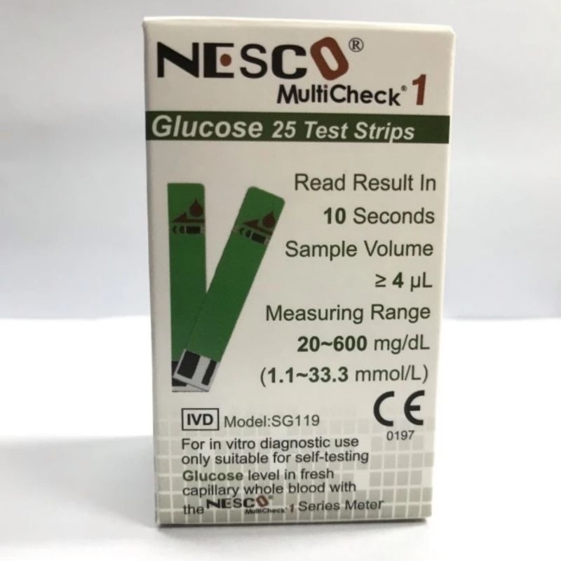 Strip gula darah Nesco Glucose strip glukosa Nesco Stik gula darah Nesco
