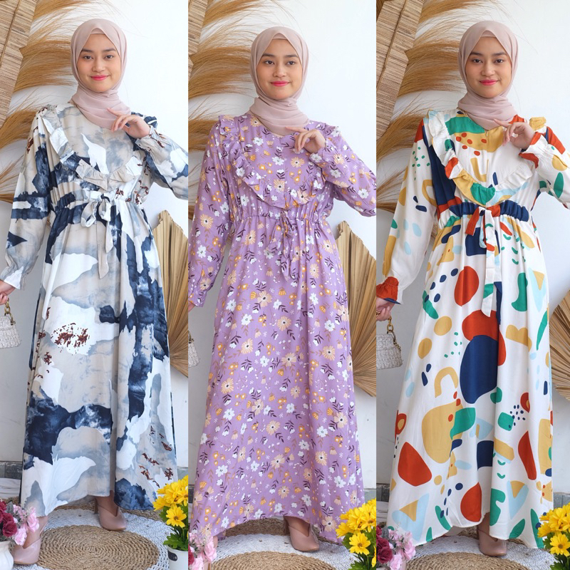 (FOTO ASLI) Lovisa dress gamis kekinian elegant