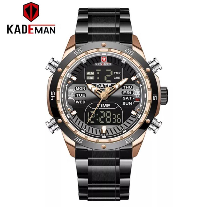 jam tangan kademan double time K9109 water resistan Analog-Digital