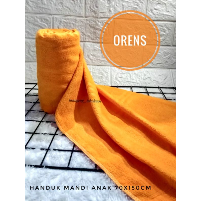 handuk mandi anak 70x150cm/handuk mandi polos embos