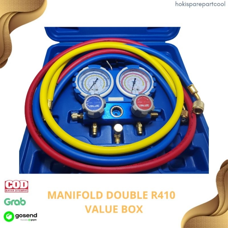 TESTING MANIFOLD AC DOUBLE R410 VALUE VMG-2-R410A-B BOX