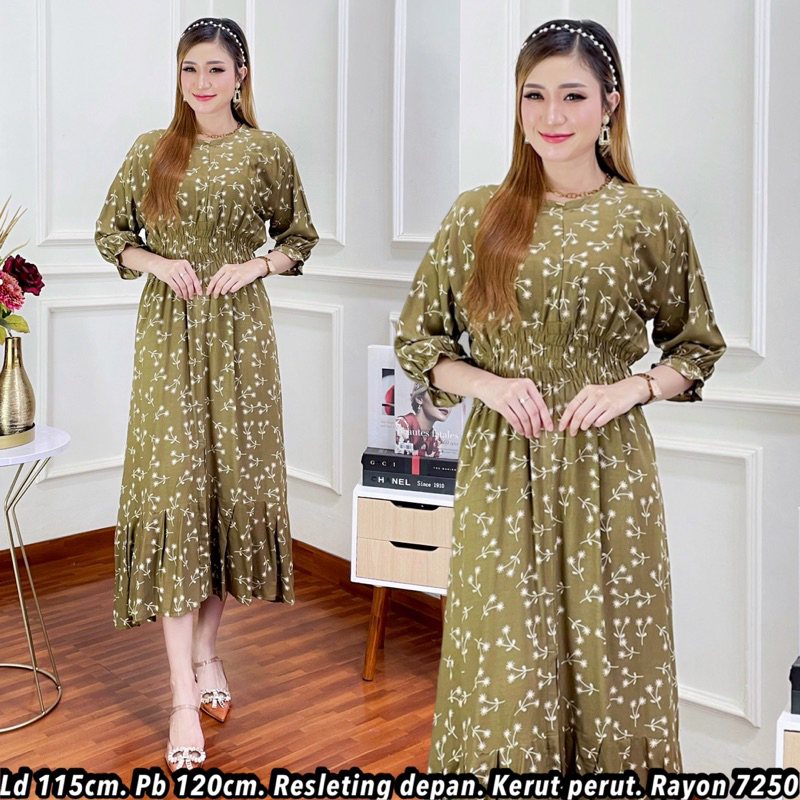 Fulaizah Assanty Dress Lengan 3/4 Daster Nyaman Bumil Busui Friendly