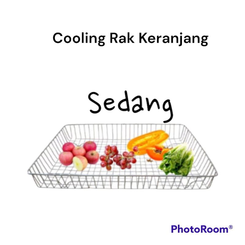 Cooling Rak Dengan Wadah Peniris Minyak Keranjang / Nampan Wadah Minyak Makanan / Wadah Sayuran/ Buah Dan lain nya