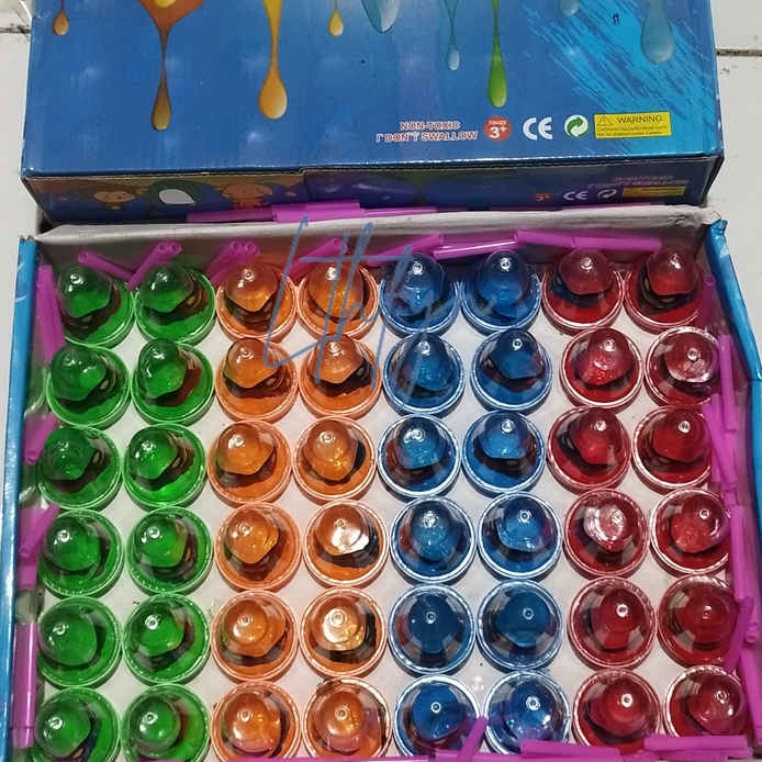 SLIME ANAK WARNA-WARNI IMPOR // SLIME 1BOX ISI 48PCS