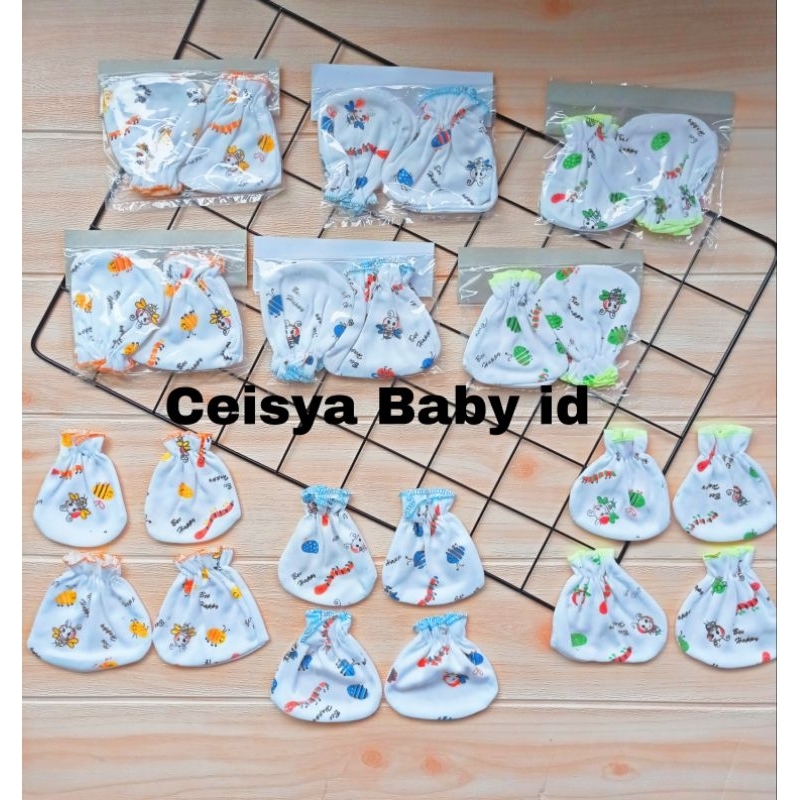 3 pcs Sarung Tangan dan Kaki Bayi Newborn