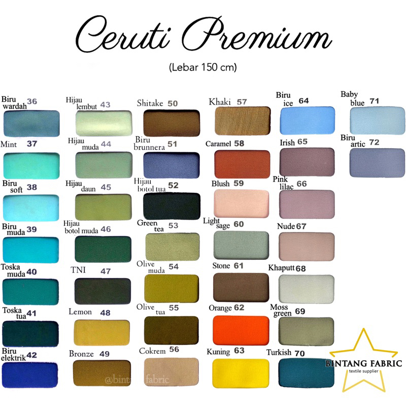 Bahan Kain Ceruti Ceruty Babydoll Premium 1 meter