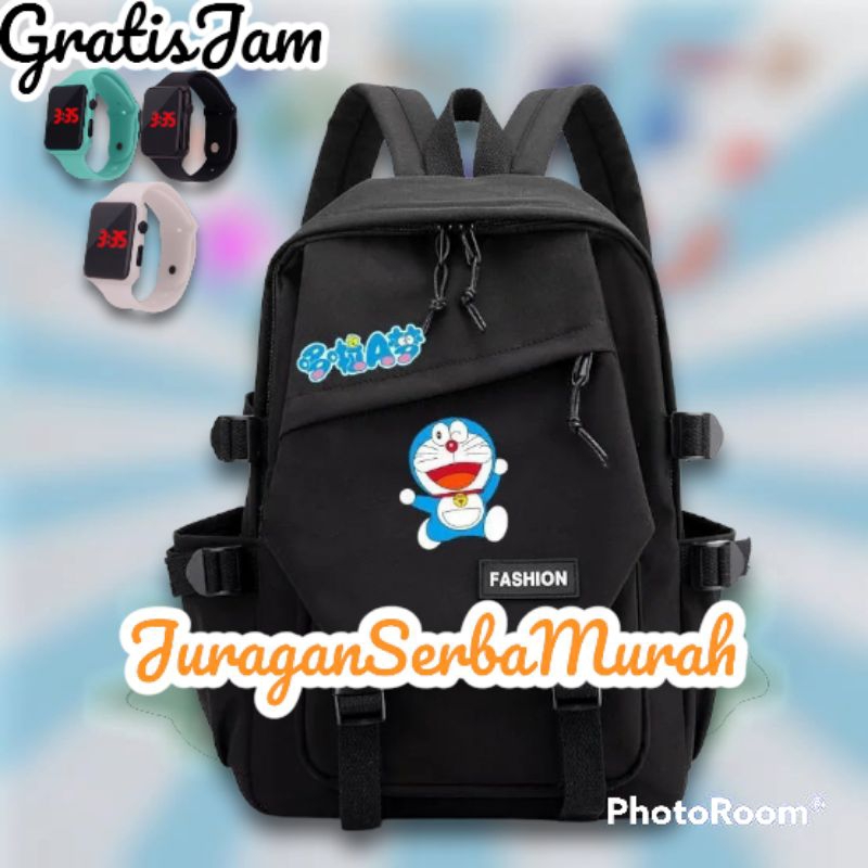 Tas Ransel Sekolah SD SMP Karakter Doraemon Murah
