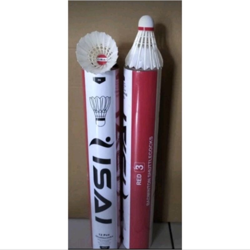 Shuttlecock Isai Merah Isai Red Kok Badminton