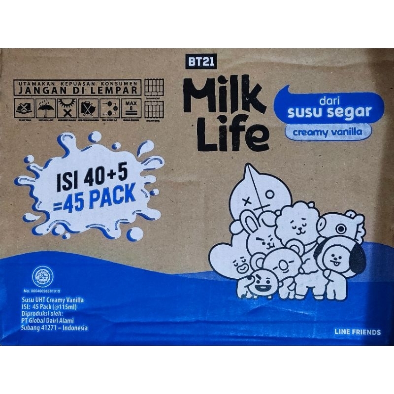 luar kota surabaya milk life dus susu cair uht 115ml 115 ml