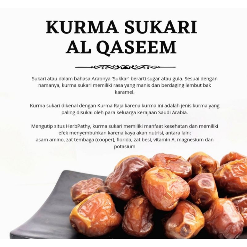 Termurah ! Kurma Sukari Ember Premium 800gr Panen Februari 2023