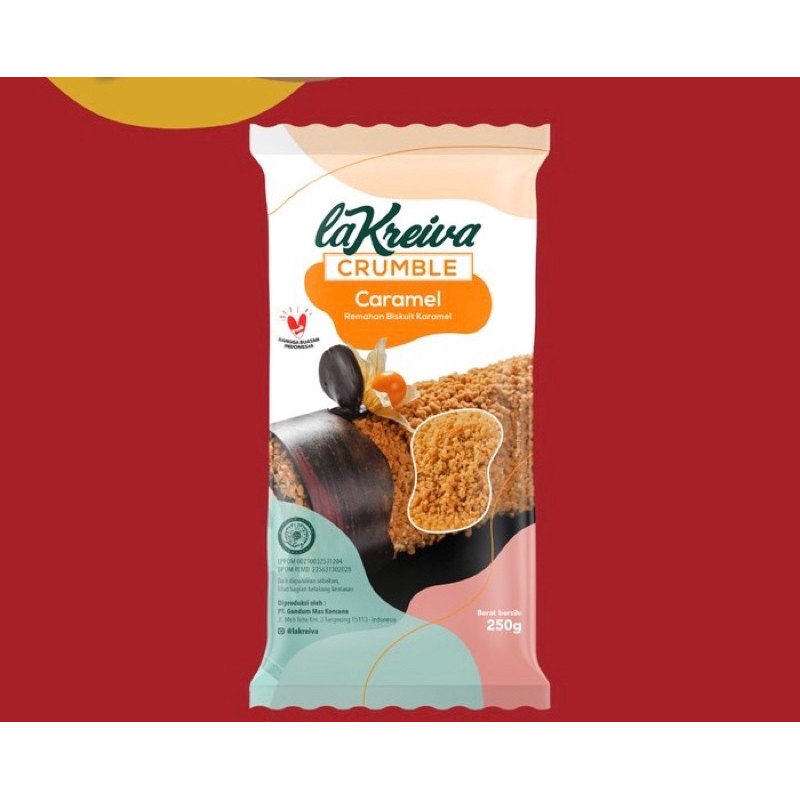 

la Kreiva Crumbe Caramel / Remahan Biskuit Karamel 250 gram
