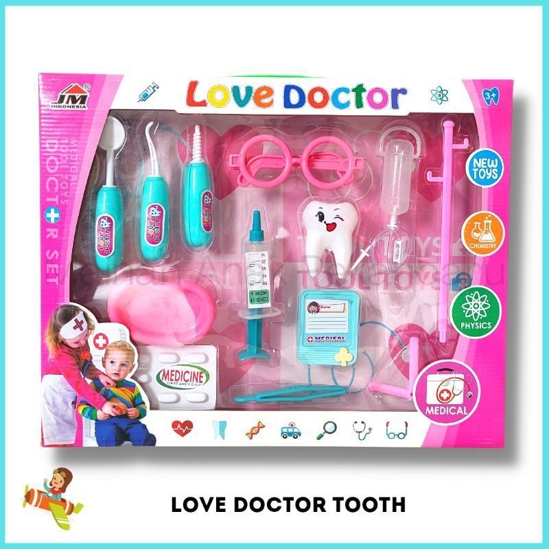 Mainan Anak Love Dokter / Mainan Peralatan Dokter Gigi / Mainan Anak