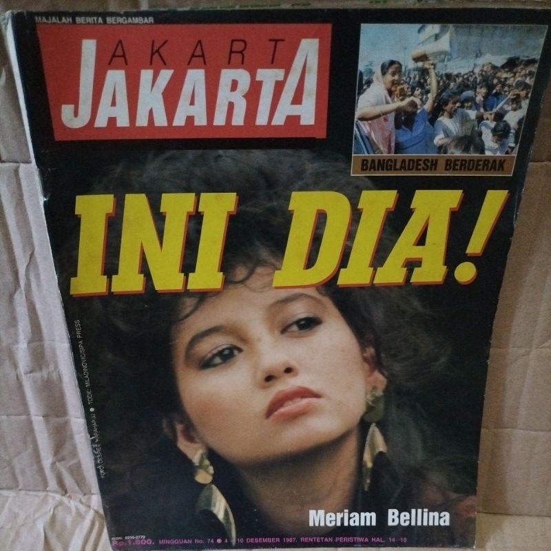 majalah Jakarta cover meriam Belina 1987