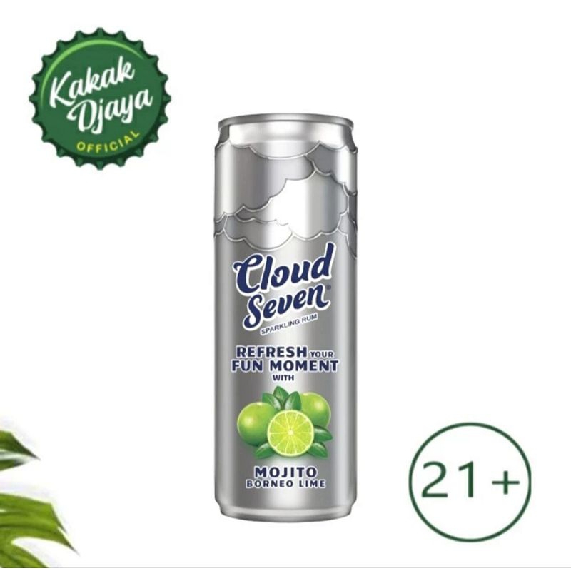 Cloud Seven Sparkling Rum Mojito Borneo Lime Sparkling 350ml can