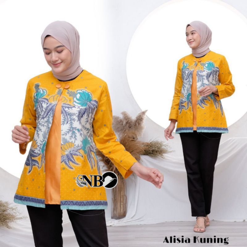 BLOUSE BATIK WANITA ATASAN BAJU BATIK WANITA KATUN