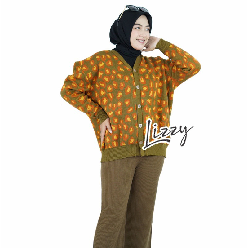 Lizzy - KNITWEAR CARDIGAN LEOPARD PREMIUM