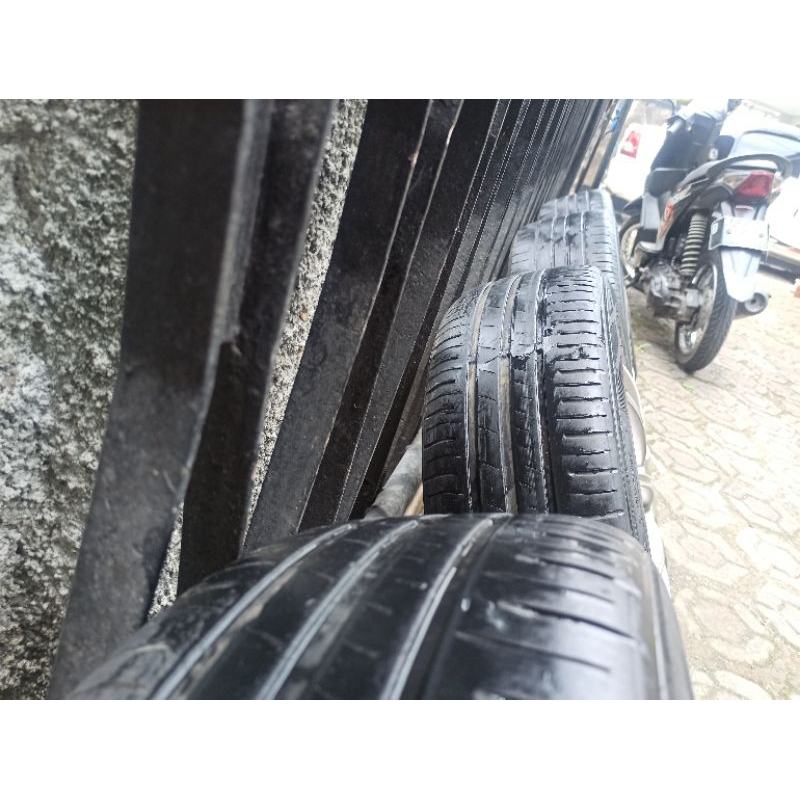 4 Velg R15 PCD 100+Ban 185/60 80% Brio calya sigra agya ayla vios jazz yaris etios lova datsun