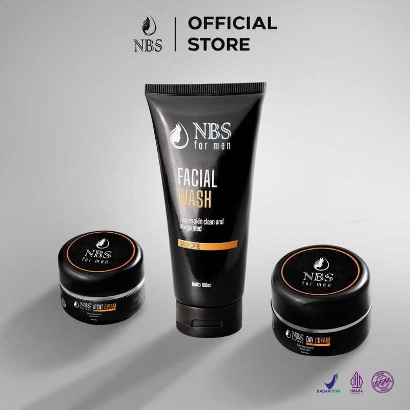 PAKET NBS FOR MEN / ECER DAY CREAM, NIGHT CREAM, FACIAL WASH
