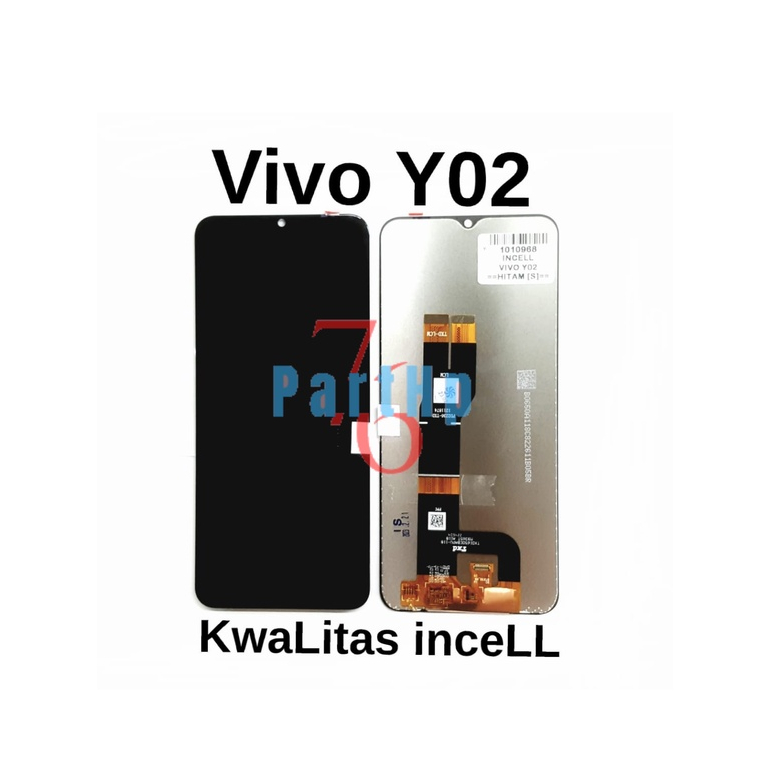 lcd Touchscreen Fullset Kwalitas InceLL Vivo Y02 - Hitam