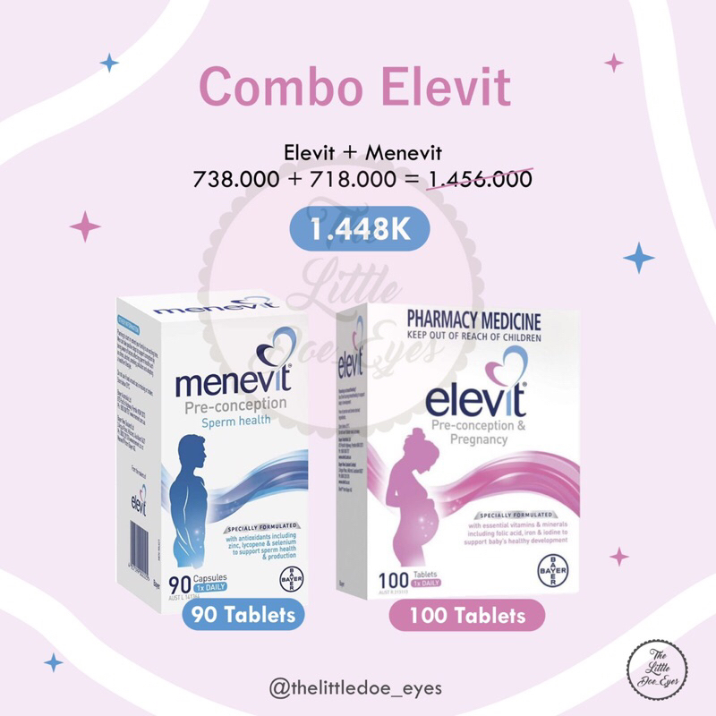 Elevit Pre-Conception &amp; Pregnancy / Menevit Sperm Health