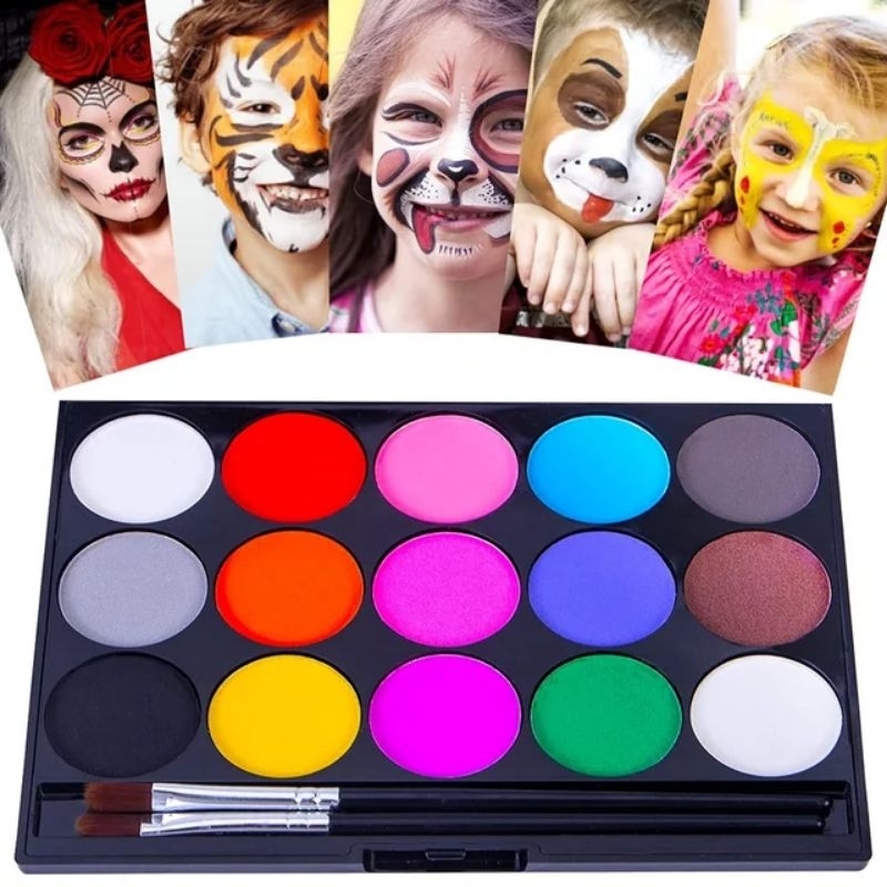 Based Water Face Body Painting 15 Color Free Brush